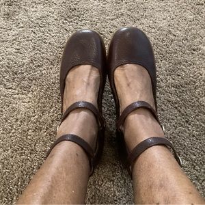 Brown born ankle shoes